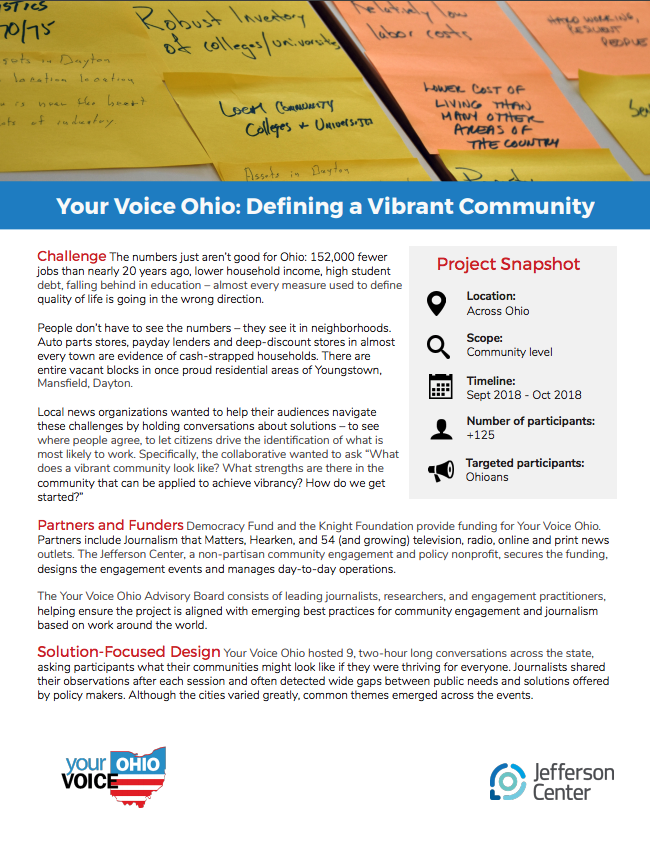 Case study on vibrancy reporting