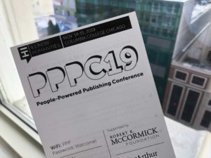 The agenda for the 2019 People Powered Publishing Conference
